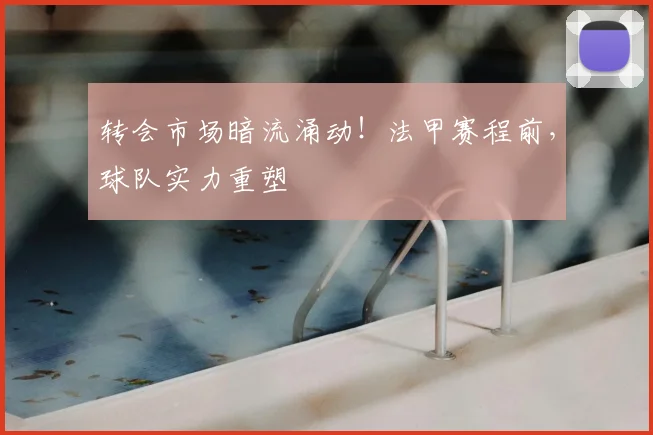 转会市场暗流涌动!法甲赛程前,球队实力重塑